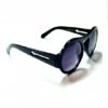 round frame arrow sunglasses, black