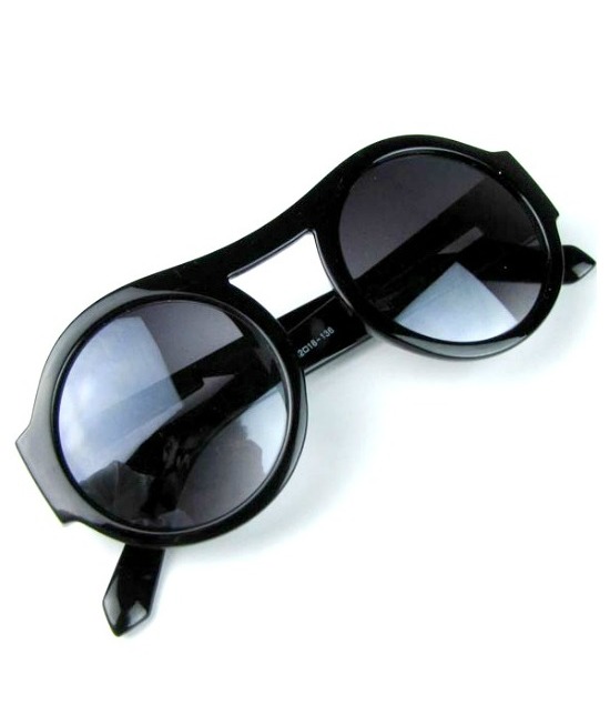 round frame arrow sunglasses, black 11