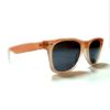 wayfarer frame sunglasses, translucent salmon pink 22