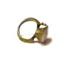 60s vintage brass ring, pink stone 11