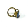 60s vintage brass ring, sky blue stone 111
