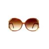 70s style gold trim sunglasses brown 11