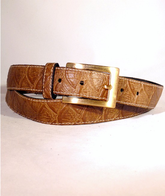 70s vintage sleek moc crock belt 1