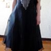 80s vintage black bodice prom dress 11