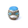 vintage chunky hippie ring turquoise 678
