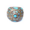 vintage chunky hippie ring turquoise 780