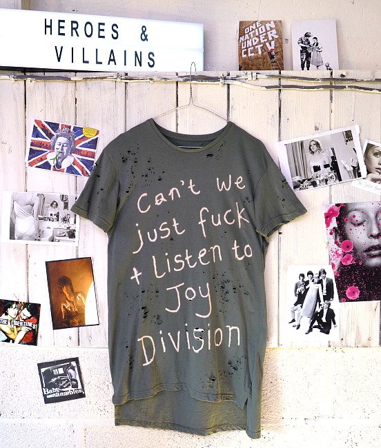 upcycled t-shirt joy division 1