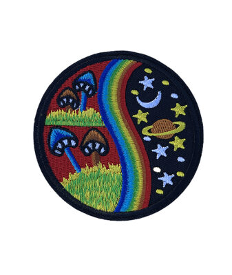 'Psychedelic shrooms' iron-on patch 2