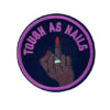 ‘Tough as nails’ bright pink iron on patch 2
