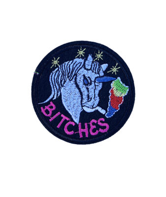 ‘Bitches’ unicorn iron-on patch 2