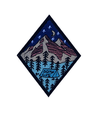 ‘Camp Life’ mountain iron on patch 2