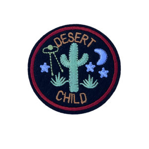 Black ‘Desert Child’ cactus iron on patch 2
