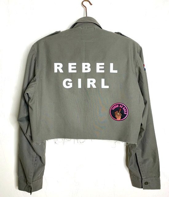 rebel girl vintage cropped military jacket 1
