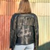 Vintage leather biker tassle jacket customised 4