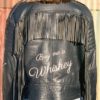 Vintage leather biker tassle jacket customised 5