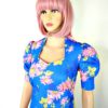 70s vintage bold floral maxi dress 2