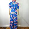 70s vintage bold floral maxi dress 5