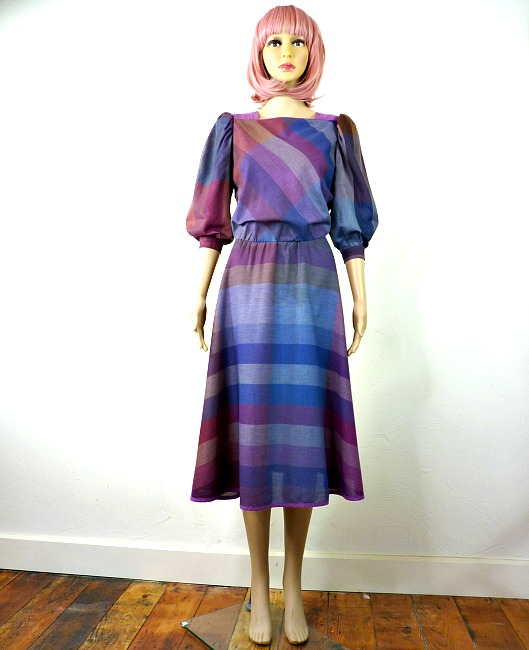 70s vintage purple hues dress 2