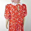70s vintage red dress spots and stripes 5