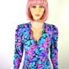 80s vintage neon floral dress 2