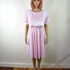80s vintage pink lace summer dress 1