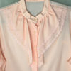 70s vintage ruffle blouse salmon pink 11