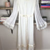 70s vintage sheer and lace maxi dress bck