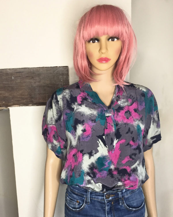 80s vintage cropped blouse 1
