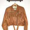 80s vintage tan leather tassel jacket-2