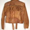 80s vintage tan leather tassel jacket bckJPG